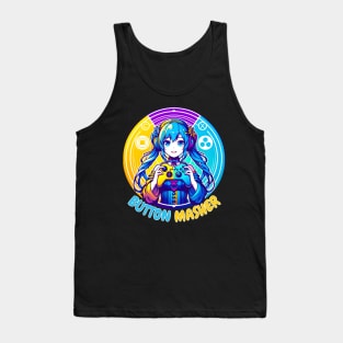 Button smashing gamer girl Tank Top